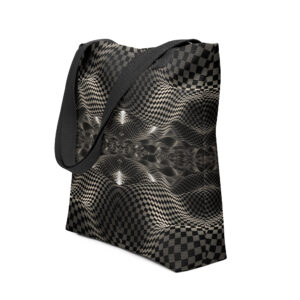 3D checker Tote bag