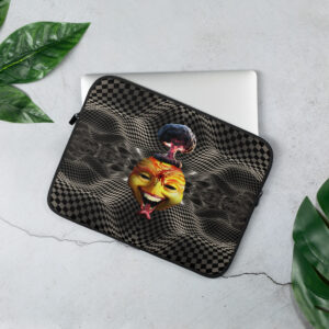 3D Happy Face Checker Laptop Sleeve