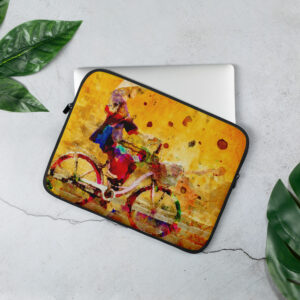 Girl on Bike Laptop Sleeve
