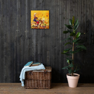 Girl on bicycle (Original version) Canvas Print