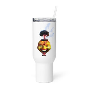 Happy Face Travel mug with a handle