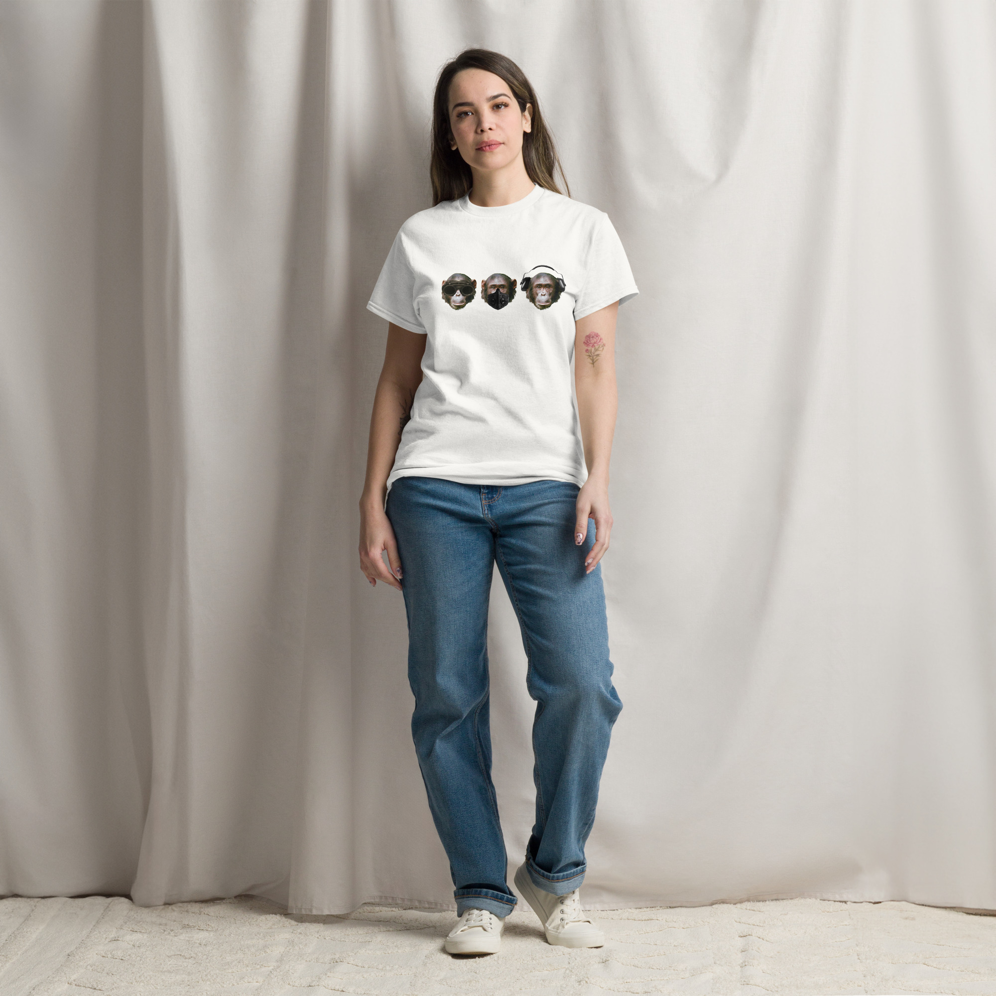 3 Monkeys Unisex classic tee - Image 3