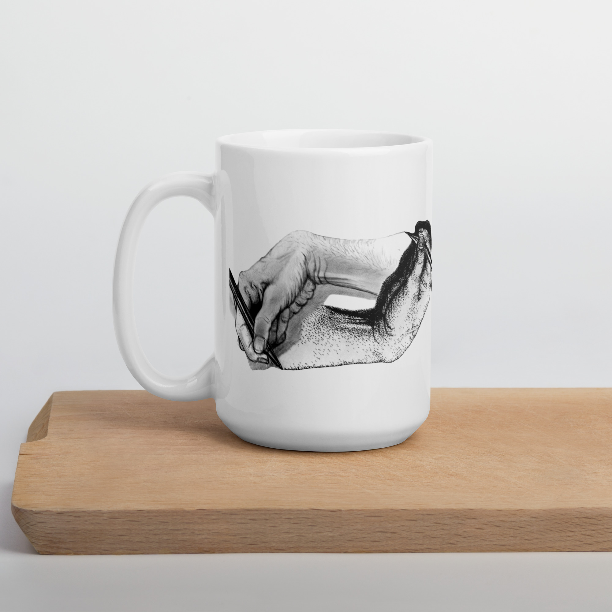 Escher Revisited White glossy mug - Image 7