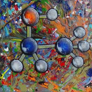 Alcohol Molecule Original painting