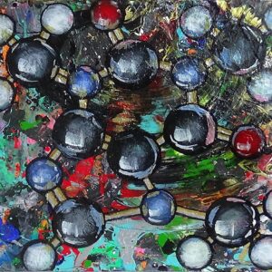 Caffeine Molecule Original painting